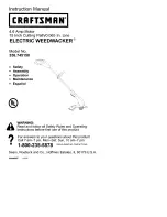 Craftsman WEEDWACKER 358.745150 Instruction Manual preview