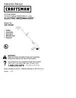 Craftsman WEEDWACKER 358.745240 Instruction Manual preview