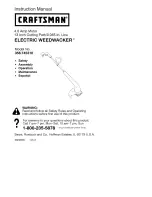 Craftsman Weedwacker 358.745310 Instruction Manual preview