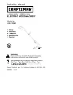 Craftsman WEEDWACKER 358.745321 Instruction Manual предпросмотр