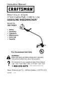 Craftsman WEEDWACKER 358.745651 Instruction Manual предпросмотр