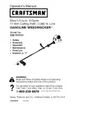 Craftsman WEEDWACKER 358.791010 Operator'S Manual preview