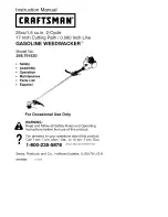 Craftsman WEEDWACKER 358.791530 Instruction Manual предпросмотр