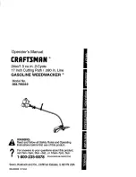 Craftsman WEEDWACKER 358.795310 Operator'S Manual preview