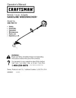 Предварительный просмотр 1 страницы Craftsman WEEDWACKER 358.796110 Operator'S Manual