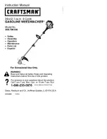 Preview for 1 page of Craftsman WEEDWACKER 358.796120 Instruction Manual