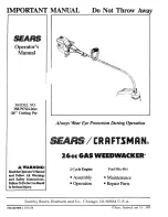 Craftsman WEEDWACKER 358.797121 Operator'S Manual preview