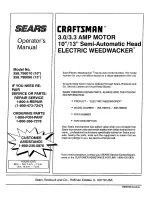 Preview for 14 page of Craftsman Weedwacker 358.798010 Operator'S Manual