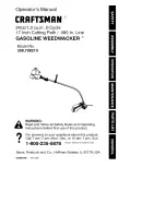 Craftsman Weedwacker 358.798210 Operator'S Manual preview