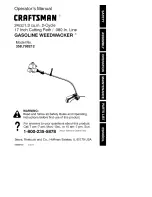 Craftsman WEEDWACKER 358.798212 Operator'S Manual preview