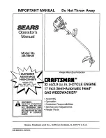 Предварительный просмотр 1 страницы Craftsman WEEDWACKER 358.798430 Operator'S Manual