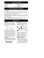 Preview for 2 page of Craftsman WEEDWACKER 358.799000 Operator'S Manual