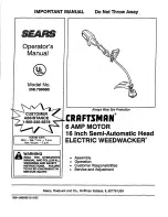 Craftsman Weedwacker 358.799080 Operator'S Manual предпросмотр