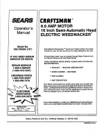 Предварительный просмотр 16 страницы Craftsman Weedwacker 358.799080 Operator'S Manual