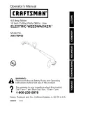 Предварительный просмотр 1 страницы Craftsman WEEDWACKER 358.799452 Operator'S Manual