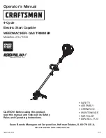 Craftsman WEEDWACKER INCREDI-PULL 316.711930 Operator'S Manual предпросмотр