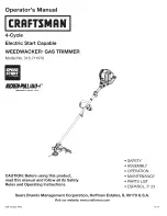 Preview for 1 page of Craftsman WEEDWACKER INCREDI.PULL 316.711970 Operator'S Manual