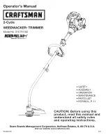 Craftsman WEEDWACKER Incredi-Pull 316.791160 Operator'S Manual preview