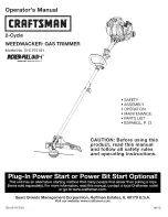 Предварительный просмотр 1 страницы Craftsman WEEDWACKER Incredi-Pull 316.791191 Operator'S Manual