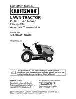 Craftsman ys  4500 Operator'S Manual предпросмотр