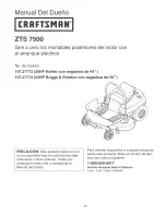 Preview for 35 page of Craftsman ZTS 7500 Operator'S Manual