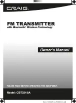 Preview for 1 page of Craig CBT3348A Owner'S Manual