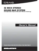 Предварительный просмотр 1 страницы Craig CHT9810 Owner'S Manual