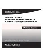 Craig CMP622E Owner'S Manual preview