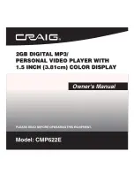 Craig CMP622E Owner'S Manual предпросмотр