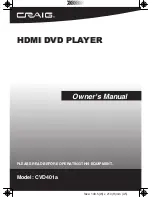 Preview for 1 page of Craig CVD401A Owner'S Manual