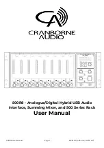 Preview for 1 page of Cranborne Audio 500 Series User Manual