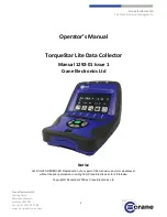 Crane Electronics TorqueStar Lite Operator'S Manual preview