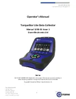 Preview for 1 page of Crane Electronics TorqueStar Lite Operator'S Manual