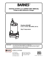 Preview for 1 page of CRANE PUMPS & SYSTEMS BARNES EH-HT Series Installation And Operation Manual