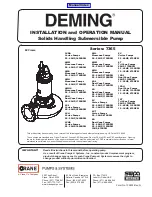 CRANE PUMPS & SYSTEMS DEMING 7365 Series Installation And Operation Manual preview