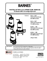 Предварительный просмотр 1 страницы Crane Barnes 3SE-L Series Installation And Operation Manual