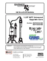 Crane BARNES PRESSURE SYSTEMS omni GRIND plus ULTRA GRIND OGP2022AUE Series Installation Manual предпросмотр