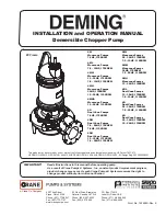 Preview for 1 page of Crane Deming 7366N-410-1H-32N Installation And Operation Manual