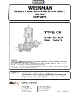 Crane WEINMAN 6012CV Installation And Operation Manual preview