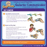 Cranium Galactic Communicator Getting Started Manual preview