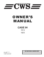 Предварительный просмотр 1 страницы Crary CWS 1010 Owner'S Manual