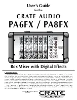 CRATE AUDIO PA6FX User Manual preview