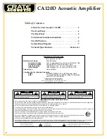 Preview for 2 page of Crate Acoustic CA120D User Manual