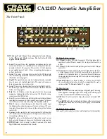 Preview for 4 page of Crate Acoustic CA120D User Manual