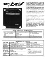 Предварительный просмотр 2 страницы Crate Amplifier CR19 Operation Manual