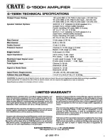 Preview for 7 page of Crate Amplifier G1500 Operation Manual