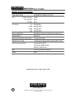 Предварительный просмотр 8 страницы Crate BT220H User Manual