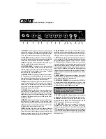 Preview for 2 page of Crate BX-25 Owner'S Manual