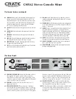 Preview for 7 page of Crate CMX62 User Manual