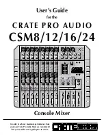 Preview for 1 page of Crate CSM8, CSM12, CSM16, CSM24 User Manual